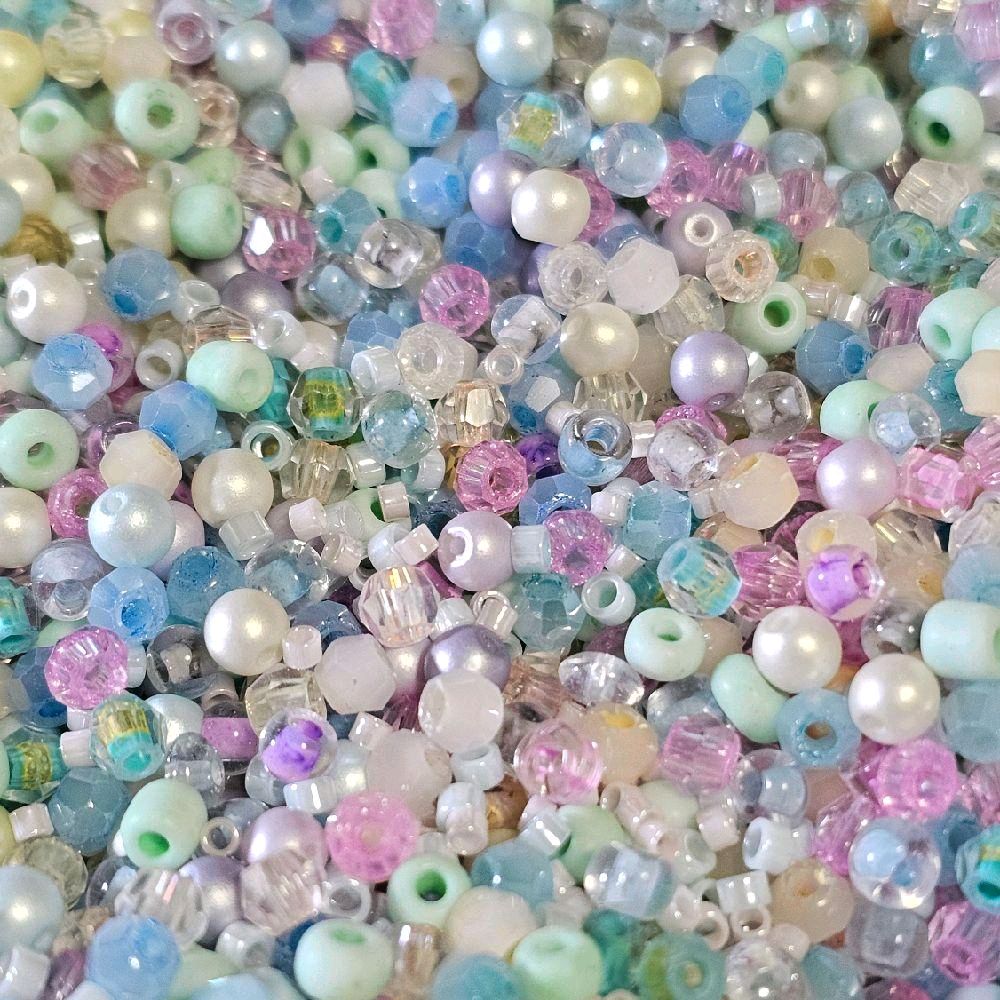 Premium Glass Seed Bead Mixes - 50g or 100g High-Quality Color-Coordinated Kit for Jewelry Making & DIY Projects, Beading, Crafting, Resealable Pouch, Versatile Sizes and Shapes