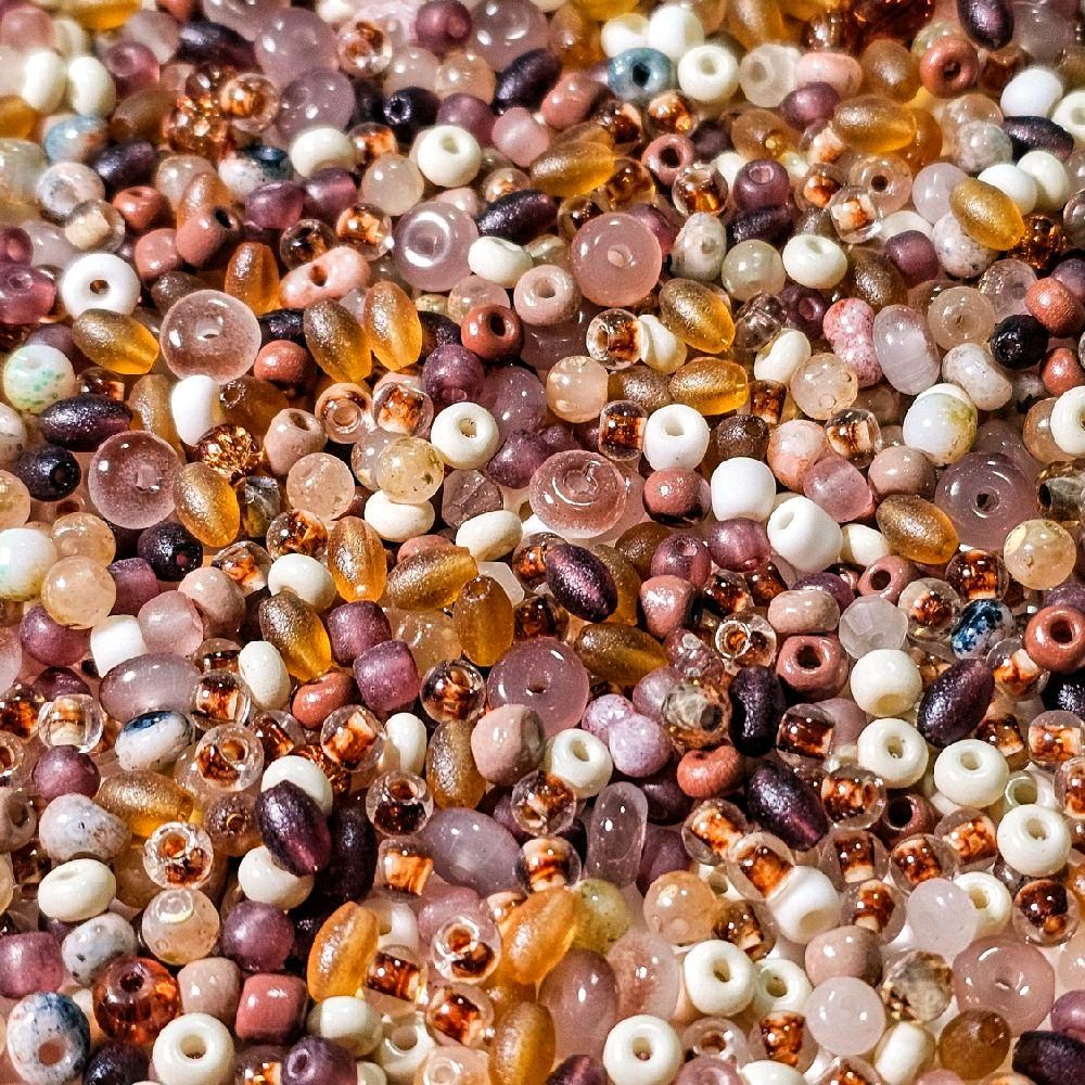 Premium Glass Seed Bead Mixes - 50g or 100g High-Quality Color-Coordinated Kit for Jewelry Making & DIY Projects, Beading, Crafting, Resealable Pouch, Versatile Sizes and Shapes