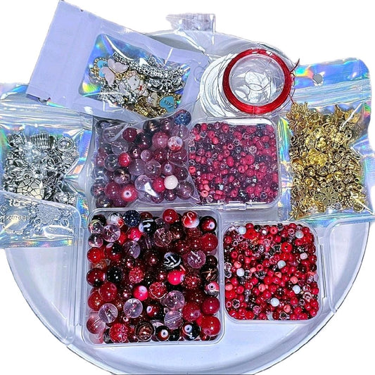 SINGLE COLOR BUNDLE BOX - Glass bead Mix - Vibrant & Versatile Glass Beads for Jewelry Making, Craft, Beading, Home Decor, Sun catchers