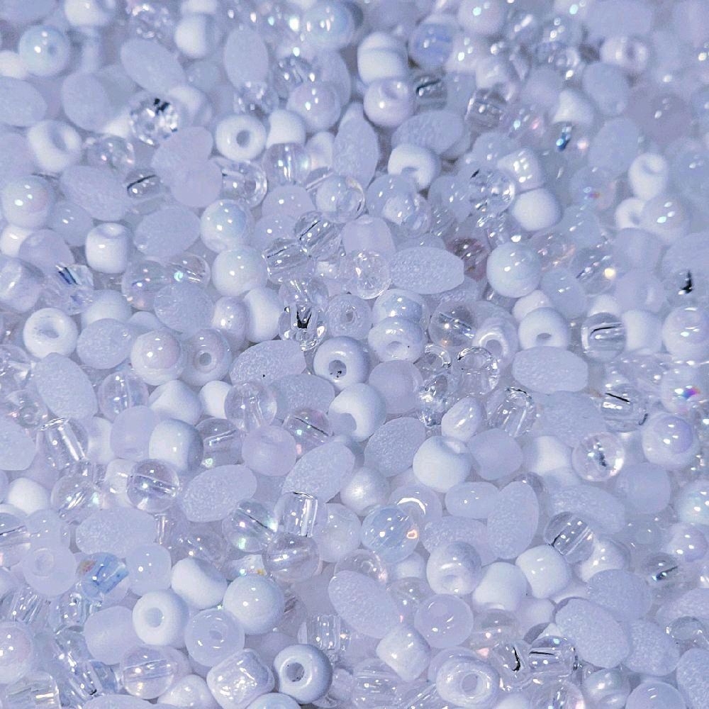 Premium Glass Seed Bead Mixes - 50g or 100g High-Quality Color-Coordinated Kit for Jewelry Making & DIY Projects, Beading, Crafting, Resealable Pouch, Versatile Sizes and Shapes