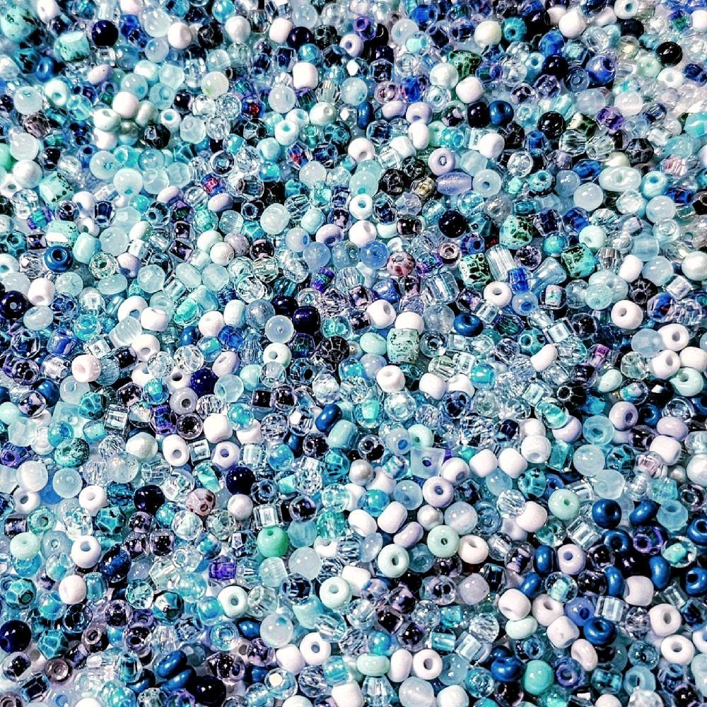 Premium Glass Seed Bead Mixes - 50g or 100g High-Quality Color-Coordinated Kit for Jewelry Making & DIY Projects, Beading, Crafting, Resealable Pouch, Versatile Sizes and Shapes