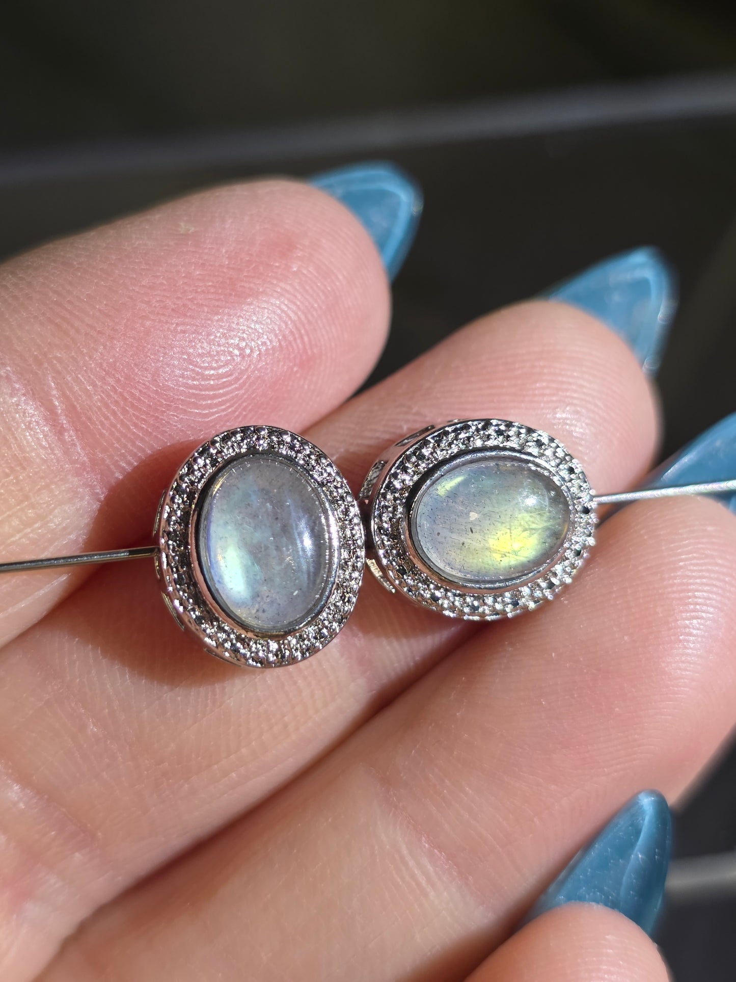 Natural Crystal Metal Charms for Jewelry Making