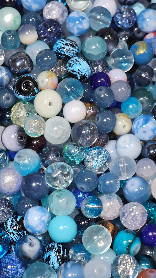 Premium Glass Beads Mix - Vibrant & Versatile Glass Beads for Jewelry Making, Crafts, Beading, Home Decor, Sun catchers -200g