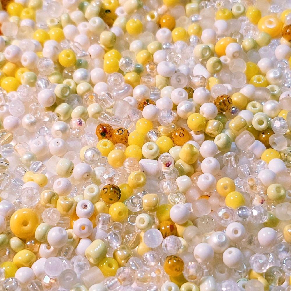 Premium Glass Seed Bead Mixes - 50g or 100g High-Quality Color-Coordinated Kit for Jewelry Making & DIY Projects, Beading, Crafting, Resealable Pouch, Versatile Sizes and Shapes