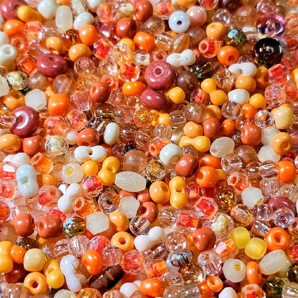 Premium Glass Seed Bead Mixes - 50g or 100g High-Quality Color-Coordinated Kit for Jewelry Making & DIY Projects, Beading, Crafting, Resealable Pouch, Versatile Sizes and Shapes