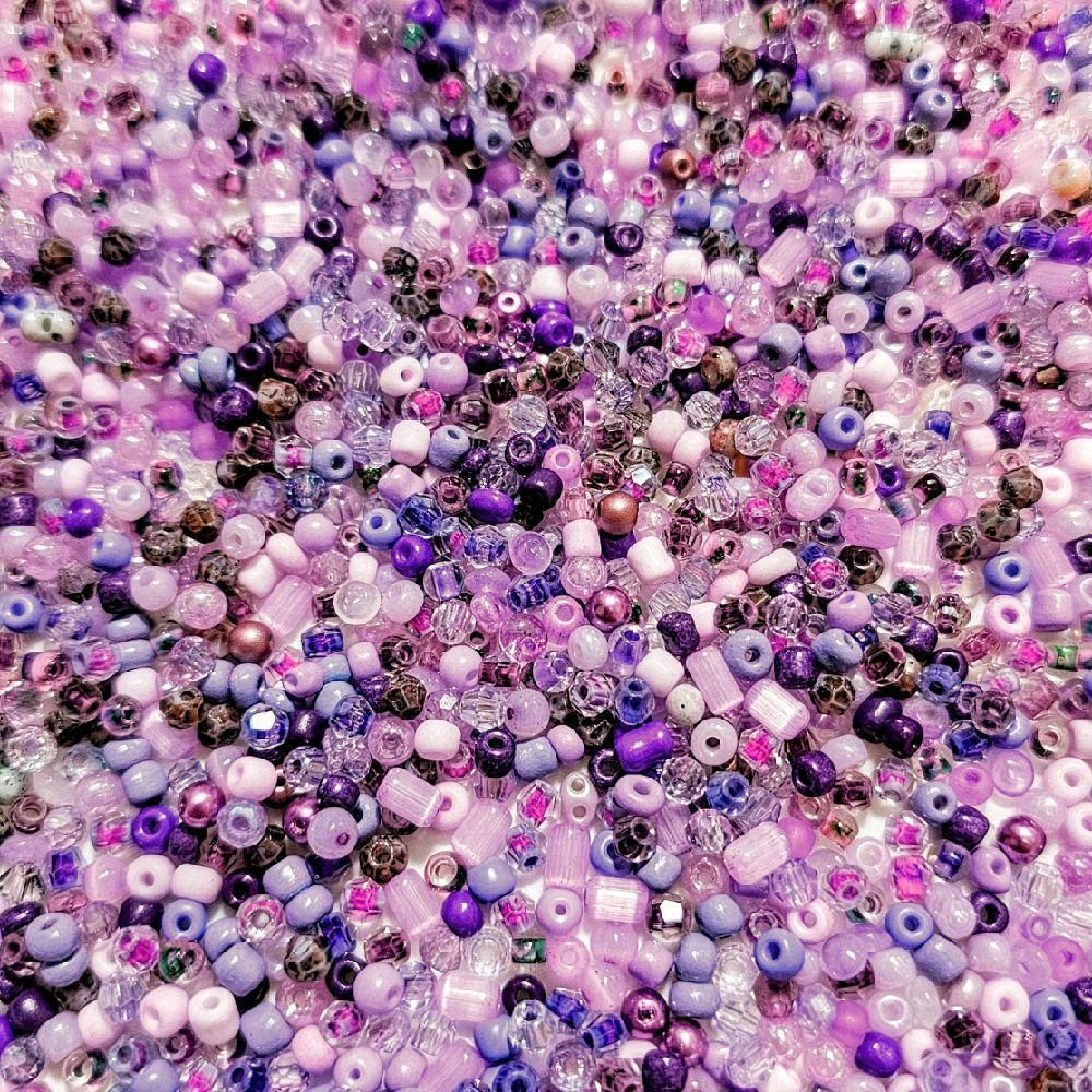 Premium Glass Seed Bead Mixes - 50g or 100g High-Quality Color-Coordinated Kit for Jewelry Making & DIY Projects, Beading, Crafting, Resealable Pouch, Versatile Sizes and Shapes